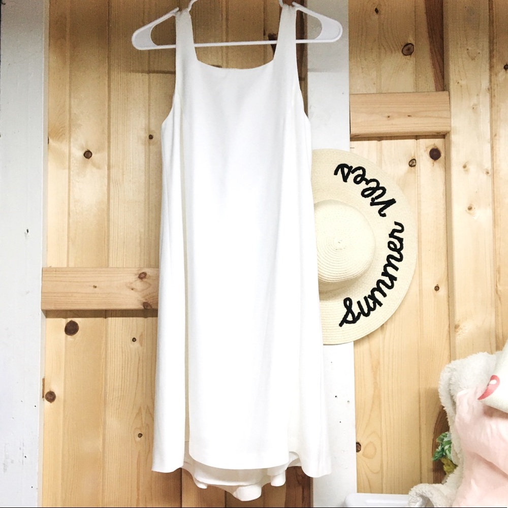 White mini dress